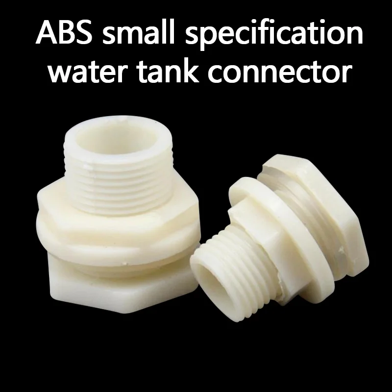

Fish Tank Bulkhead Pipe Joints ABS 1/2" 3/4" Male Thread Aquarium Water Inlet Outlet Connector Water Tank Drainage 1 Pcs