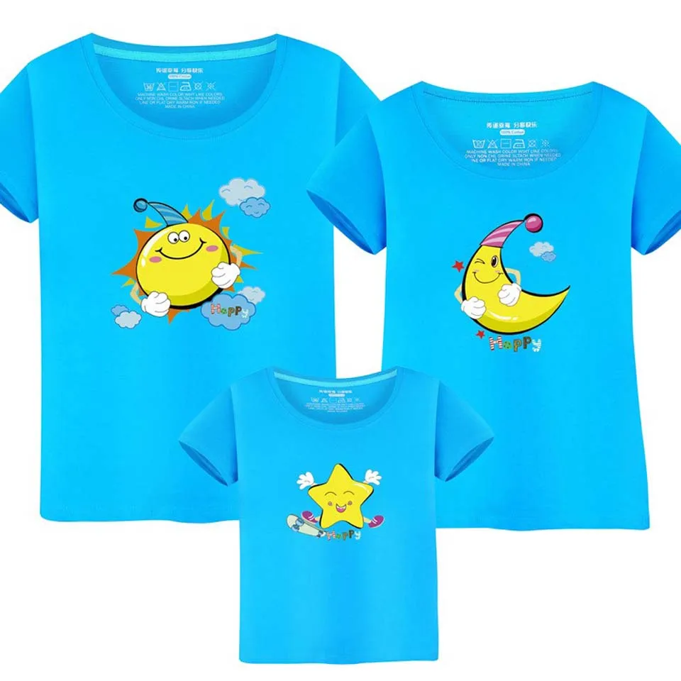 

New Sale 2022 Party Birthday Family Matching Clothes Kids Father Mother Daughter Short Sleeve T-shirts Matching Family Outfits