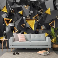 photo wallpaper modern solid geometry black white abstract gold 3d mural living room background wall cloth creative decor feesco