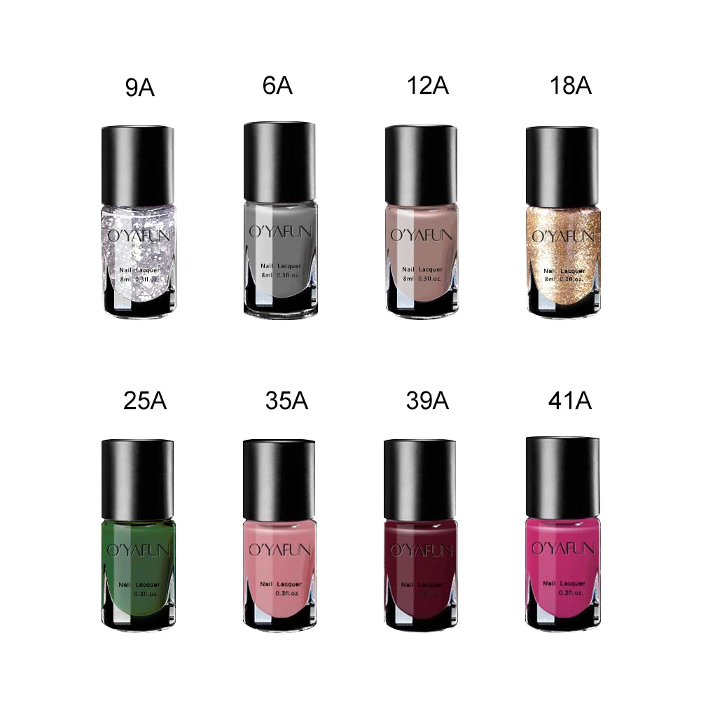 

8ml Pure Colors Peel Off Nail Polish Lacquer Art Decoration Waterproof Water Base Pigment Nail Art Design