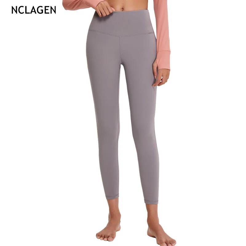 NCLAGEN осенние штаны для йоги женские бесшовные облегающие леггинсы с высокой