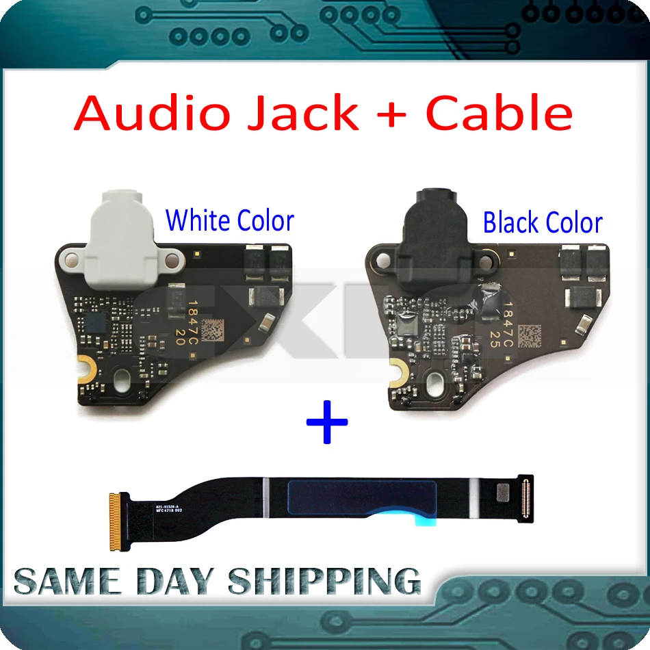 Плата аудиоразъема для наушников ноутбука A1932 с гибким кабелем 820-01124-A 821-01528-A MacBook