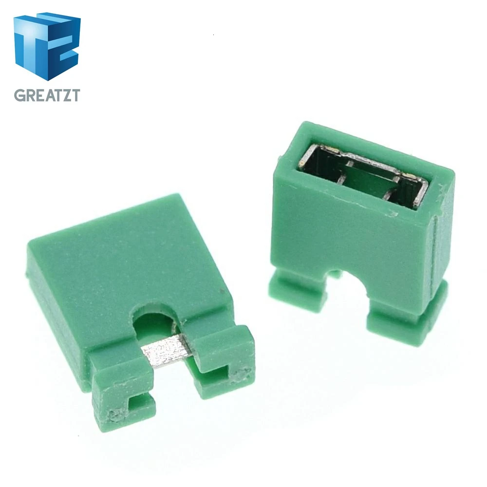 GREATZT, 100 шт., перемычки, Короткие колпачки, коннекторы и провода, 2,54 мм, шунт, черный, желтый, белый, зеленый, красный, синий