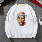 Толстовка мужская с принтом Tupac, модная повседневная кофта с капюшоном, свитшот, белый цвет, на весну-осень