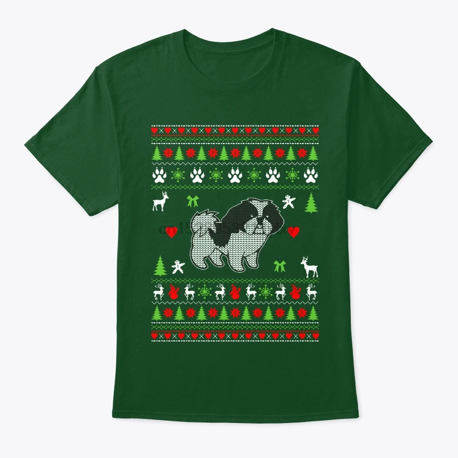 

Men t shirt Shih Tzu Ugly Christmas Sweater(1) tshirts Women t-shirt