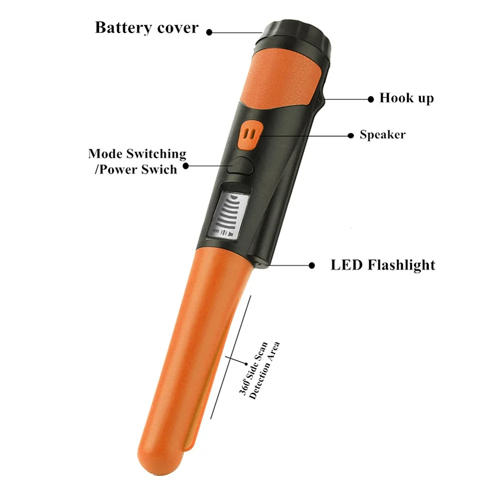 Ручной металлоискатель водонепроницаемый смарт-детектор с цифровым