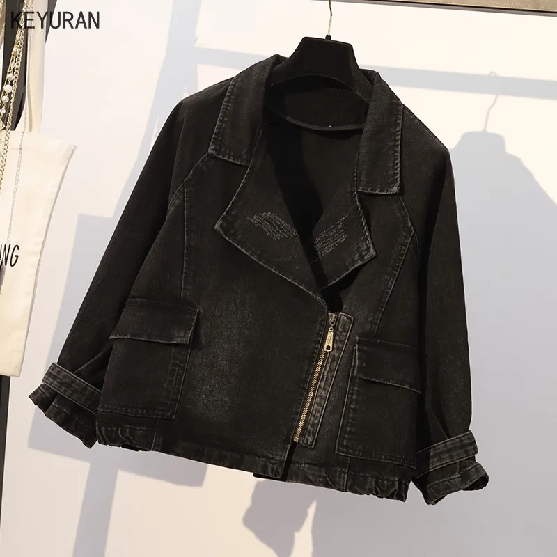 Женская черная джинсовая куртка и сексуальное Сетчатое платье модель 2020 года