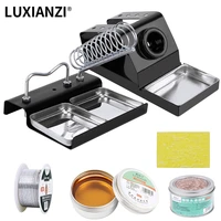 luxainzi electric soldering iron stand with clean sponge high temperature resistance metal support station soldering iron frame