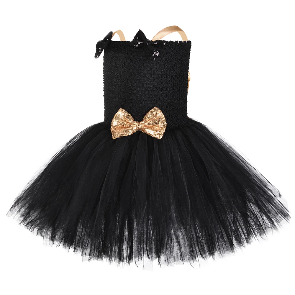 Платье-пачка для девочки с бантом повязкой на голову королева принцесса пчела