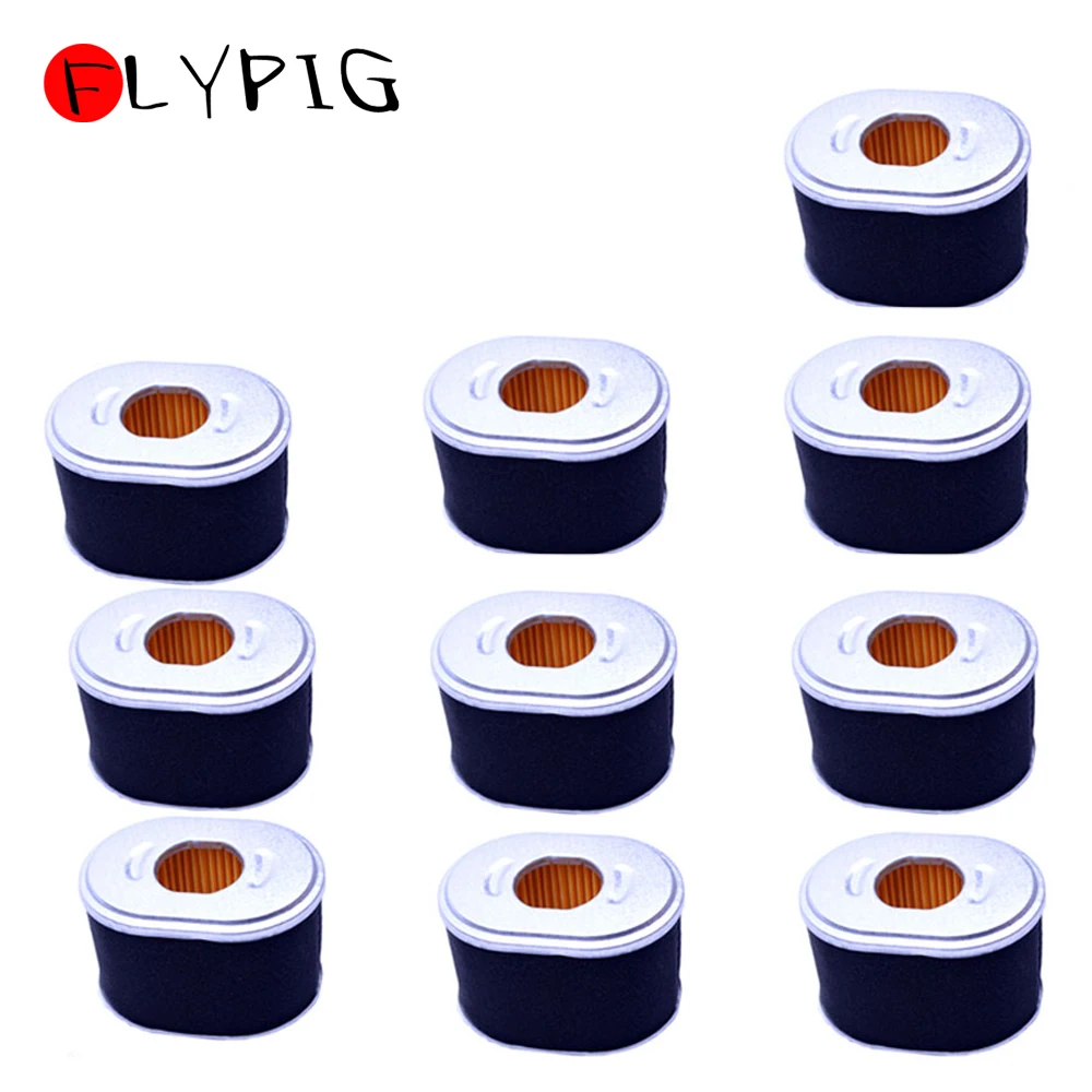 Воздушный фильтр FLYPIG, 10 шт., подходит для бензинового двигателя для газонокосилки Honda GX120, GX140, GX160, GX200, 5.5HP, 6.5HP