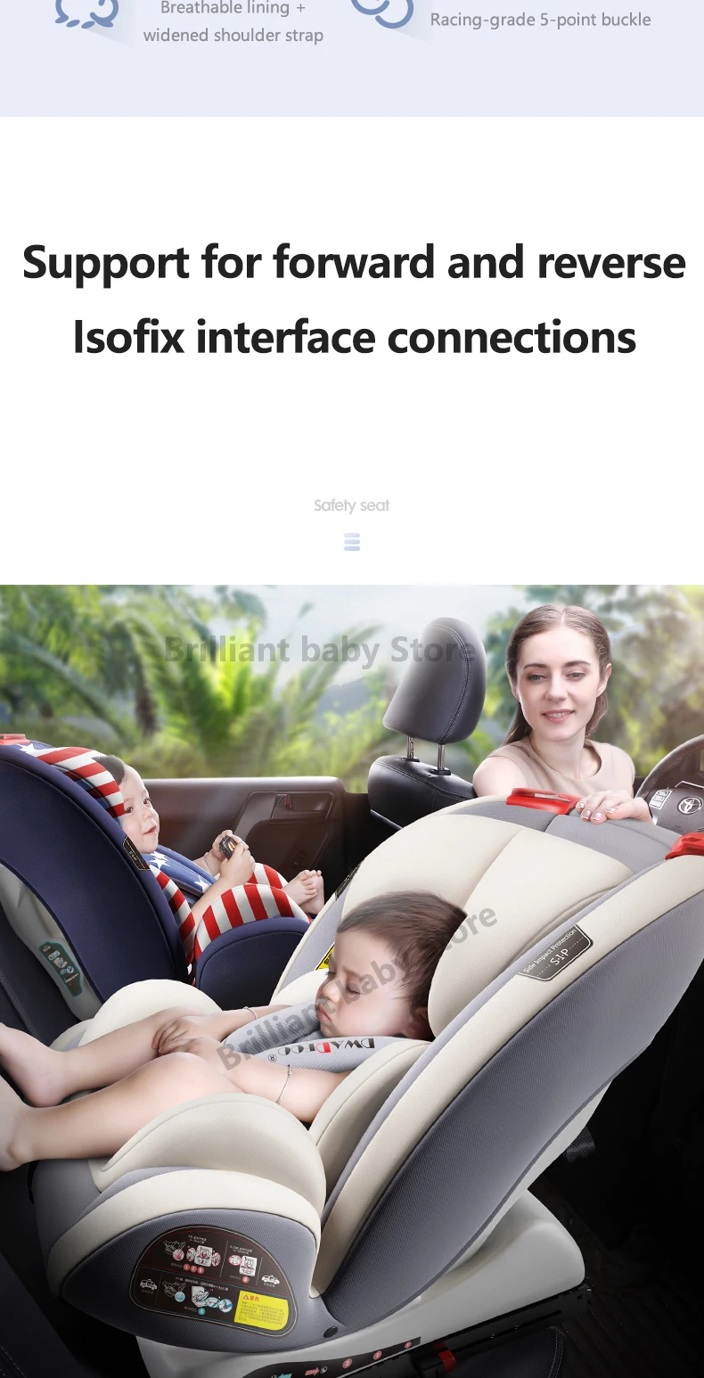 Автокресло Детское безопасное автомобильное сиденье с фиксатором Isofix и защелкой для 0-12 лет, зимнее портативное регулируемое детское автомобильное безопасное сиденье, автомобильное защитное кресло