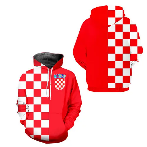 3d hoodie Пользовательские S-6XL флаг Хорватии мужские наборы спортивной одежды Роскошные 3d красные белые сетки печати молнии куртки с капюшоном футболка майка бегунов Брюки - Цвет: 3d hoodie