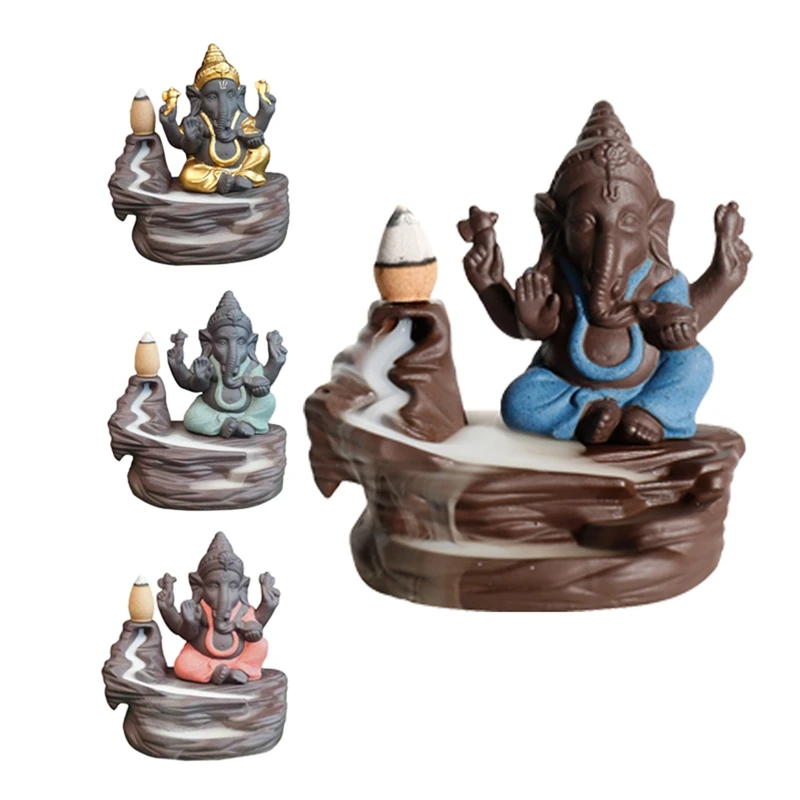 Лидер продаж горелка для благовоний Ганеша в виде слона богов Индии курильница