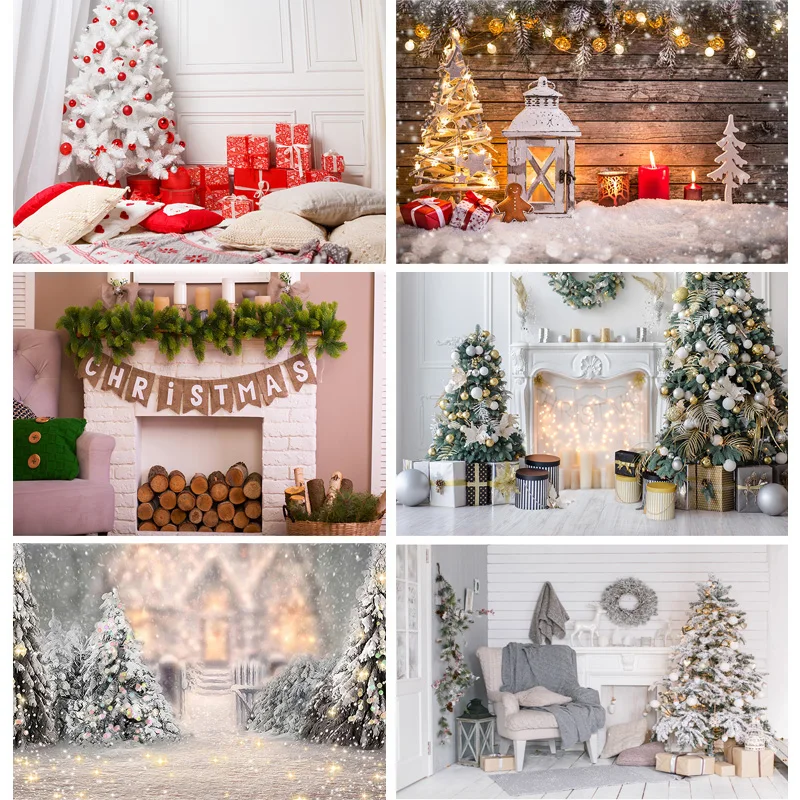 

SHUOZHIKE Christmas Theme Photography Background Snowman Christmas tree Children Backdrops For Photo Studio Props 211025 ZLSY-66