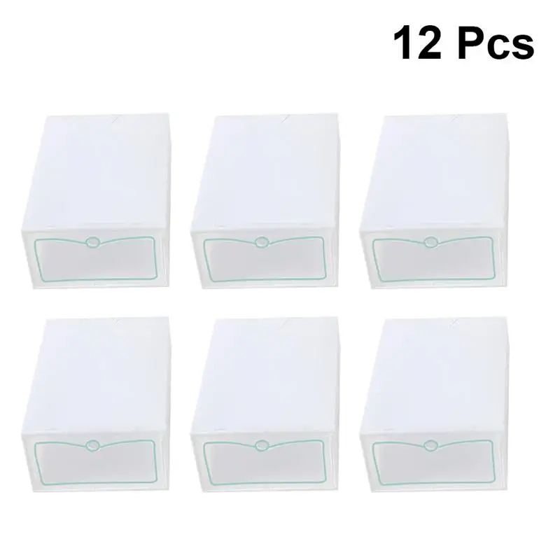 12 шт. в упаковке домашняя обувь коробка штабелируемые обуви ящик для хранения