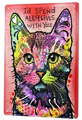 

Оловянные декоративные таблички для ветеринарных тренировок, красочная кошка