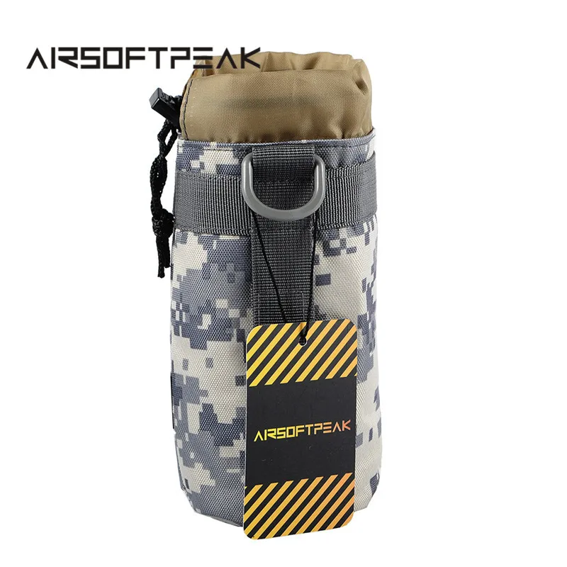 ACU AIRSOFTPEAK Тактический футляр для фляги Чехол чайника Открытый кемпинг Сумка для охоты Molle Страйкбол Охота Спортивный Чехол для бутылочки - Цвет: ACU