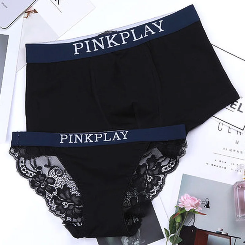 Couple Panties Sexy Lace Cotton Panties Cozy Lingerie Female Underwear Men Sex Underwear Couple Panties Hot Sale Couple Pants