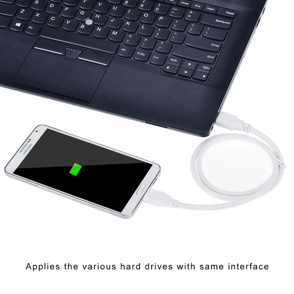 

USB 3.0 Type A Male to Micro USB 3.0 Type B Male Cable Converter 3 Feet, White