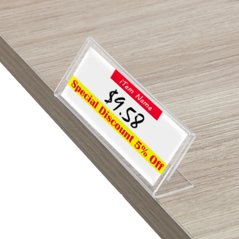 2 8x10 см Акриловая рамка для этикеток L держатель вывесок цена на кромку талька