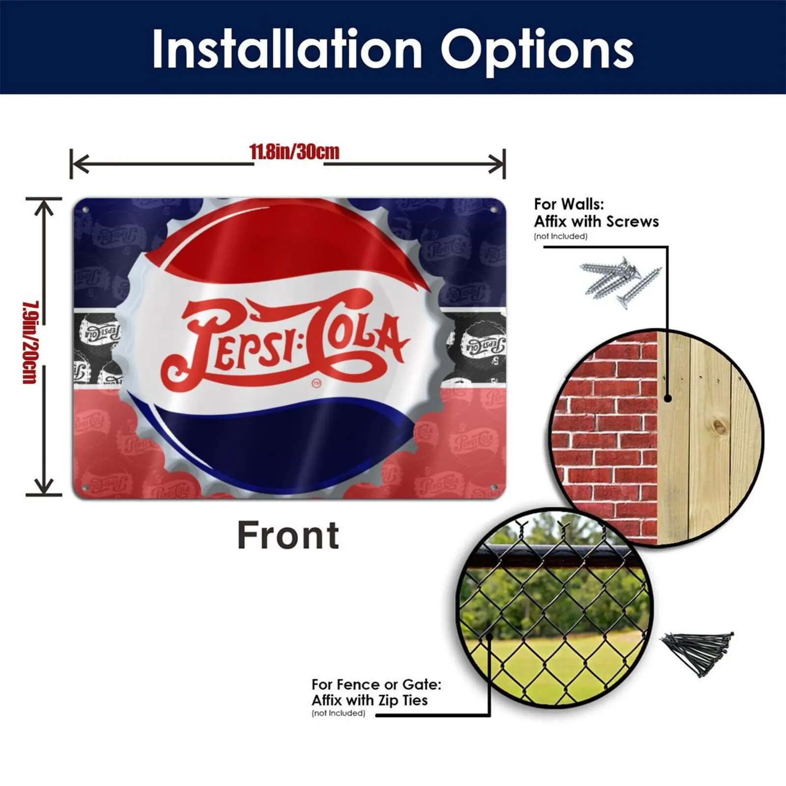 

Pepsi Wall Metal Poster Retro Plaque Warning Tin Sign Iron Painting Decoration Hanging Crafts Bar Pub Home Alihause Decor