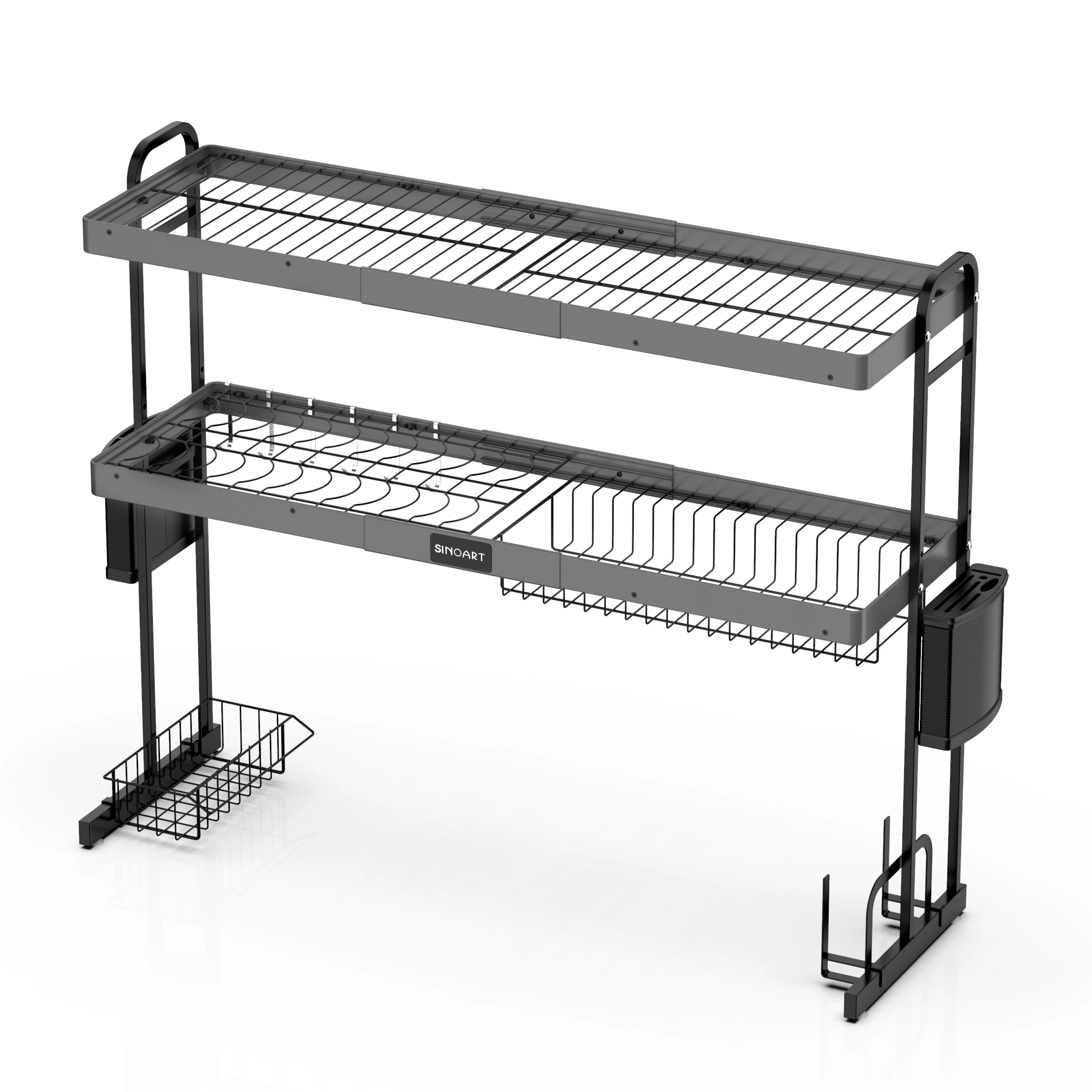 Бытовая кухонная стойка из нержавеющей стали для сушки посуды полка на раковине