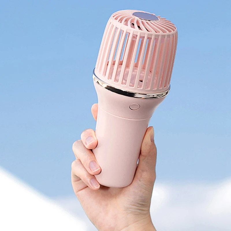 

Microphone Handheld Spray Fan Charging Desktop Small Desk Fan Portable Charging Mini Humidification Small Fan