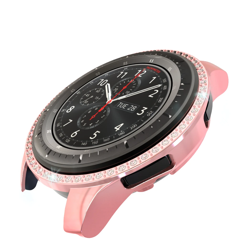 Блестящий Алмазный чехол для Samsung Galaxy Watch 42 мм 46 защитный бампер Gear S3 Frontier|Часы