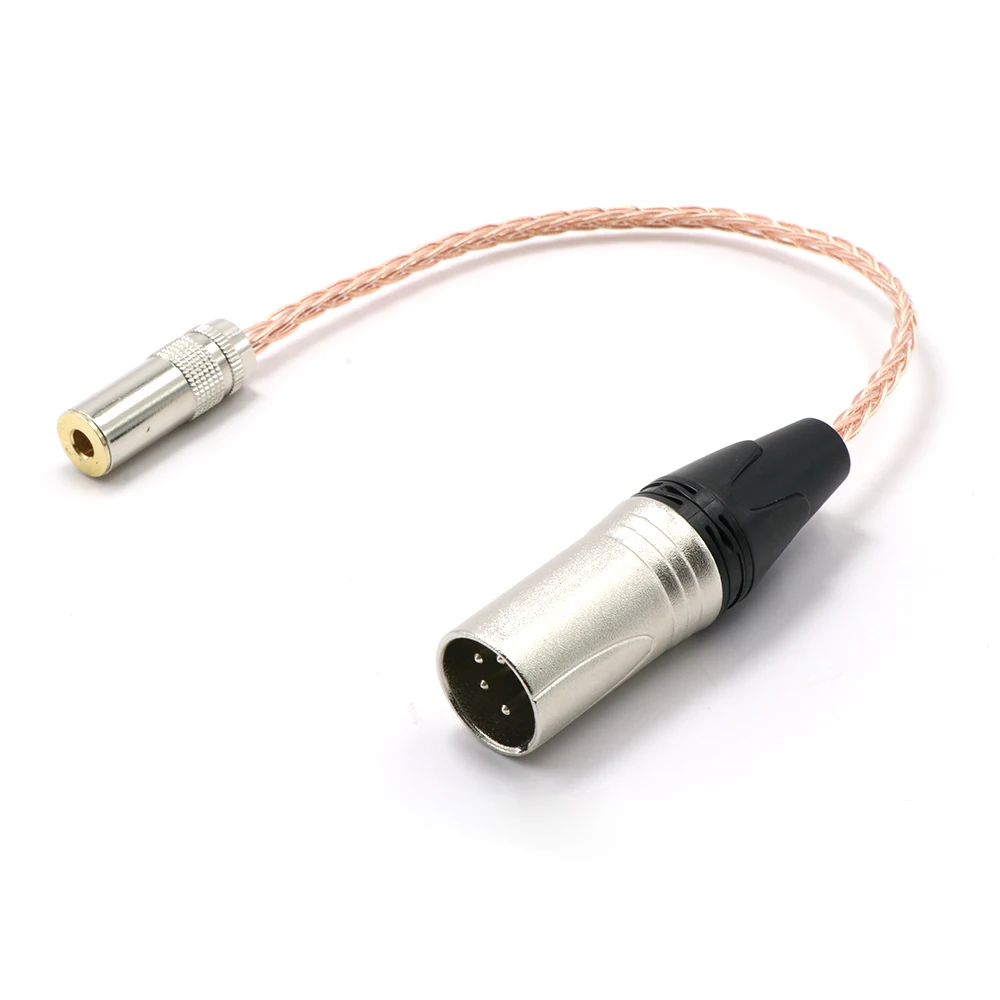 4Pin сбалансированный XLR штекер до 4 мм Женский аудио адаптер кабель для наушников