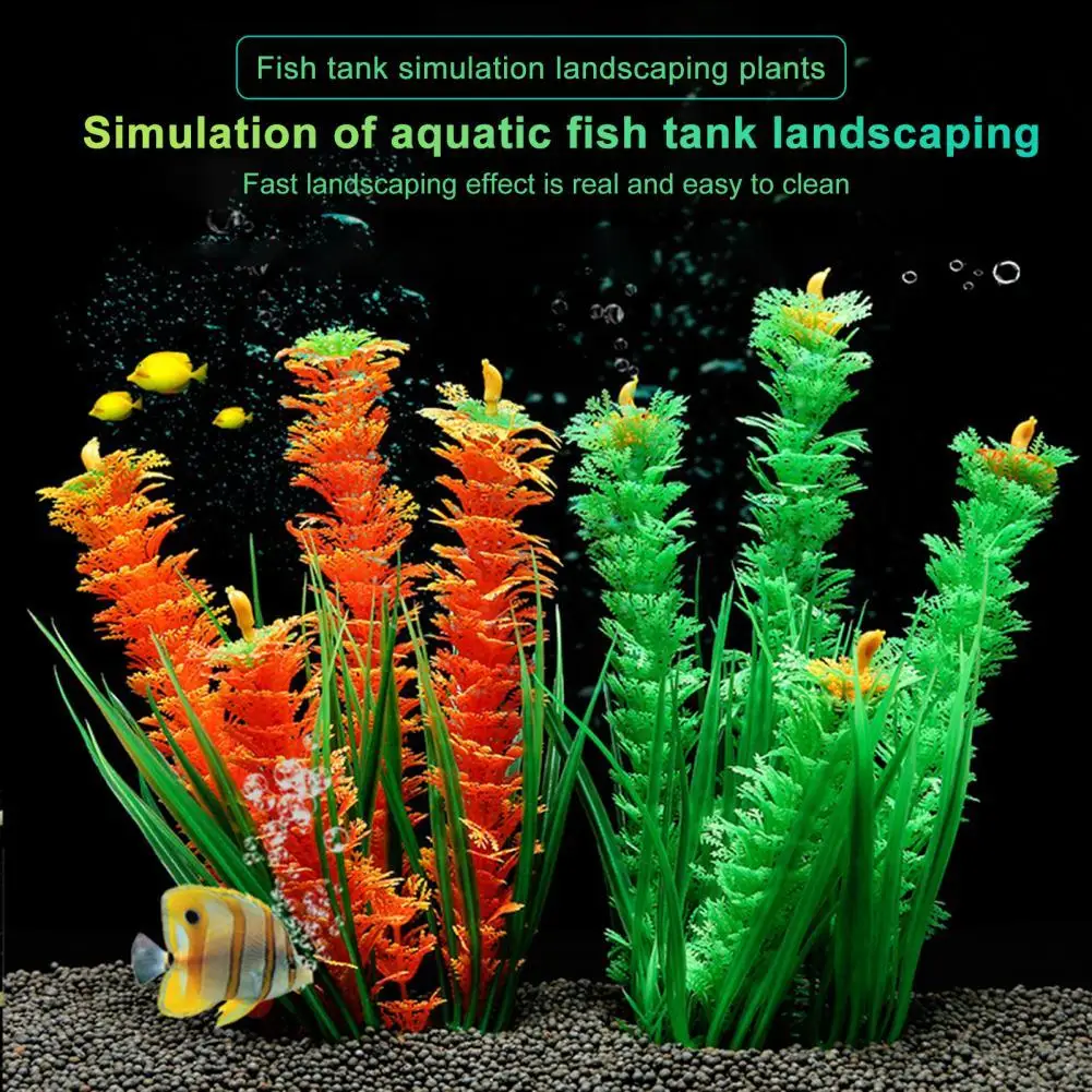 

Long-lasting Practical Fake Aquatics Plants Aquarium Decoration Plastic Water Grass Ornament Miniature Aquarium Decor