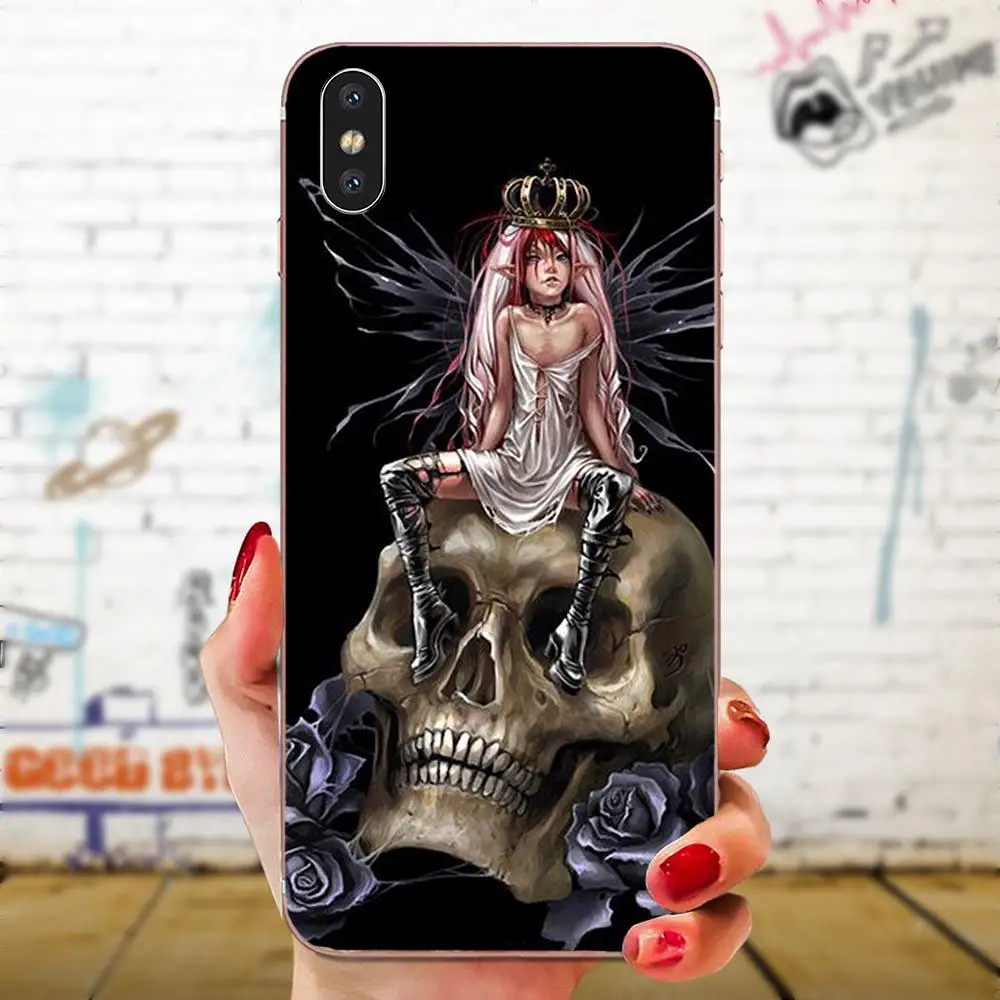 Готический Череп Фея для Galaxy Alpha Note 10 Pro A10 A20 A20E A30 A40 A50 A60 A70 A80 A90 M10 M20 M30 M40 мягкий