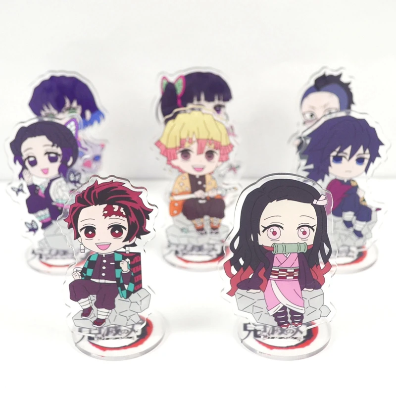 

Demom Slayer Kamado Tanjirou Kamado Nezuko Agatsuma Zenitsu Hashibira Inosuke Desk Ornament Anime Cartoon Decoration Stand