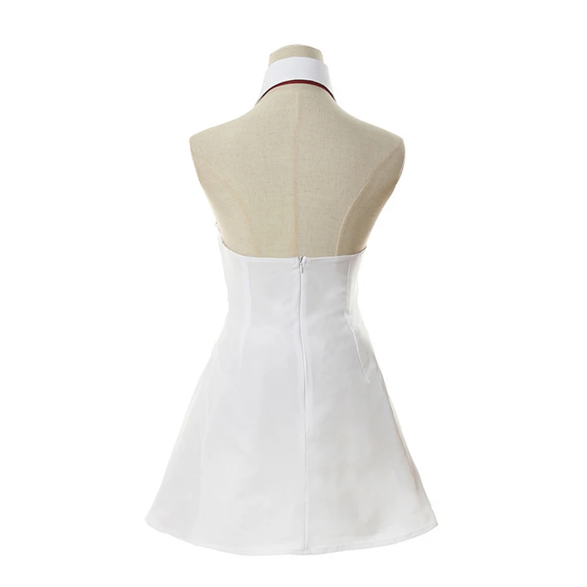 Женский костюм для косплея Гнев богов белое летнее платье без рукавов |