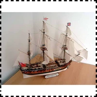 196 scale uk royal navy hms cleopatra shipyard diy handcraft paper model kit handmade toy puzzles