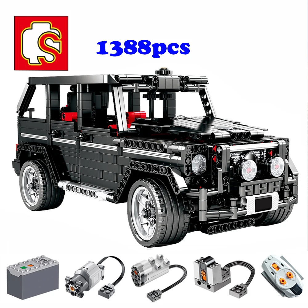 

SEMBO 1388pcs City Cross Country SUV Car Building Blocks high-tech RC / Non-RC Car AWD Vehicle Bricks Toys For kids
