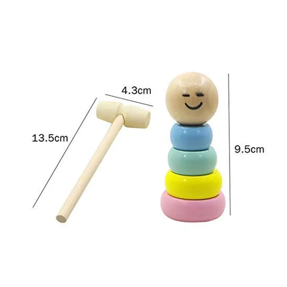 

Funny Hard Natural Wooden Magic Cute People Different Size Smile Dolls Toy Family Wood Peg Doll For Kids Party Xmas Gifts