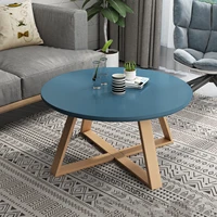 Louis Fshion Wooden Dining Table Simple Style Modern Solid Beech Wood Coffee Desk Low Tea Round Extendable