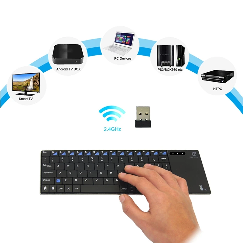 Беспроводная клавиатура K12 + Mini 2 4 ГГц и Bluetooth с тачпадом мышью для ПК планшета Android