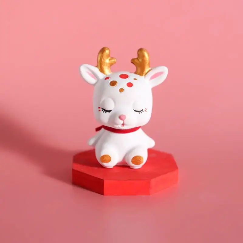 Fawn plaster mold Scented candle Creative manual table setting Christmas deer car decoration silicone | Дом и сад