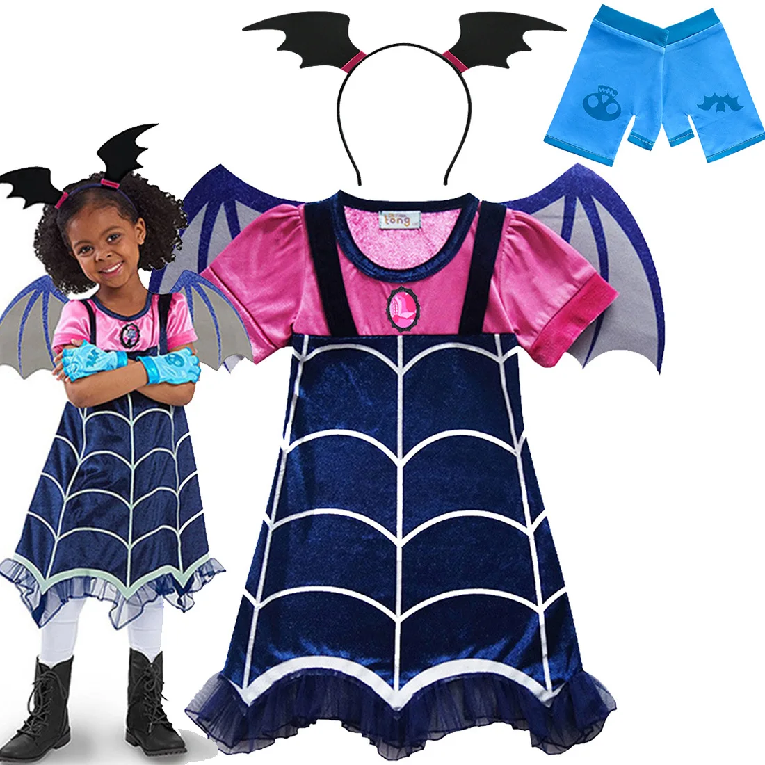 Женские костюмы Vampirina детские вампира платья для косплея девочек карнавальные