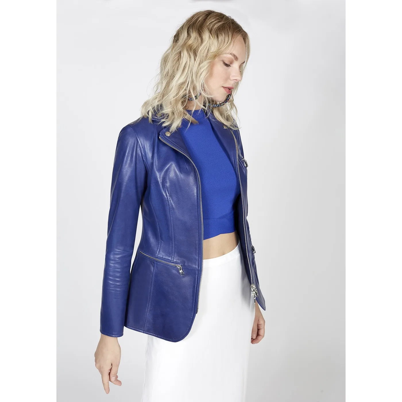 Genuine sheep leather Biker jacket Slim Fit Blazer women sports LEATHER JACKETS Spring and autumn fashion clothing Turkey