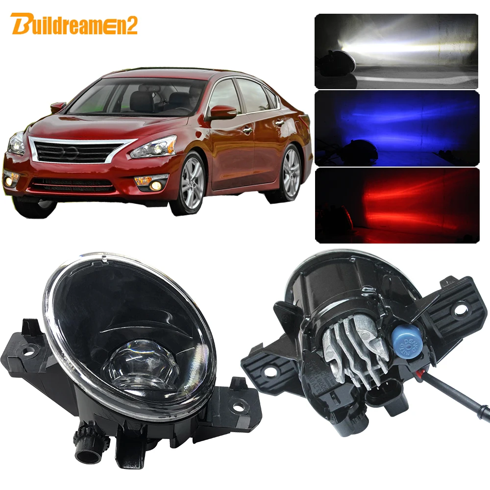 Buildreamen2 для Nissan Altima 2008 2015 Автомобильный светодиодный объектив туман светильник H11