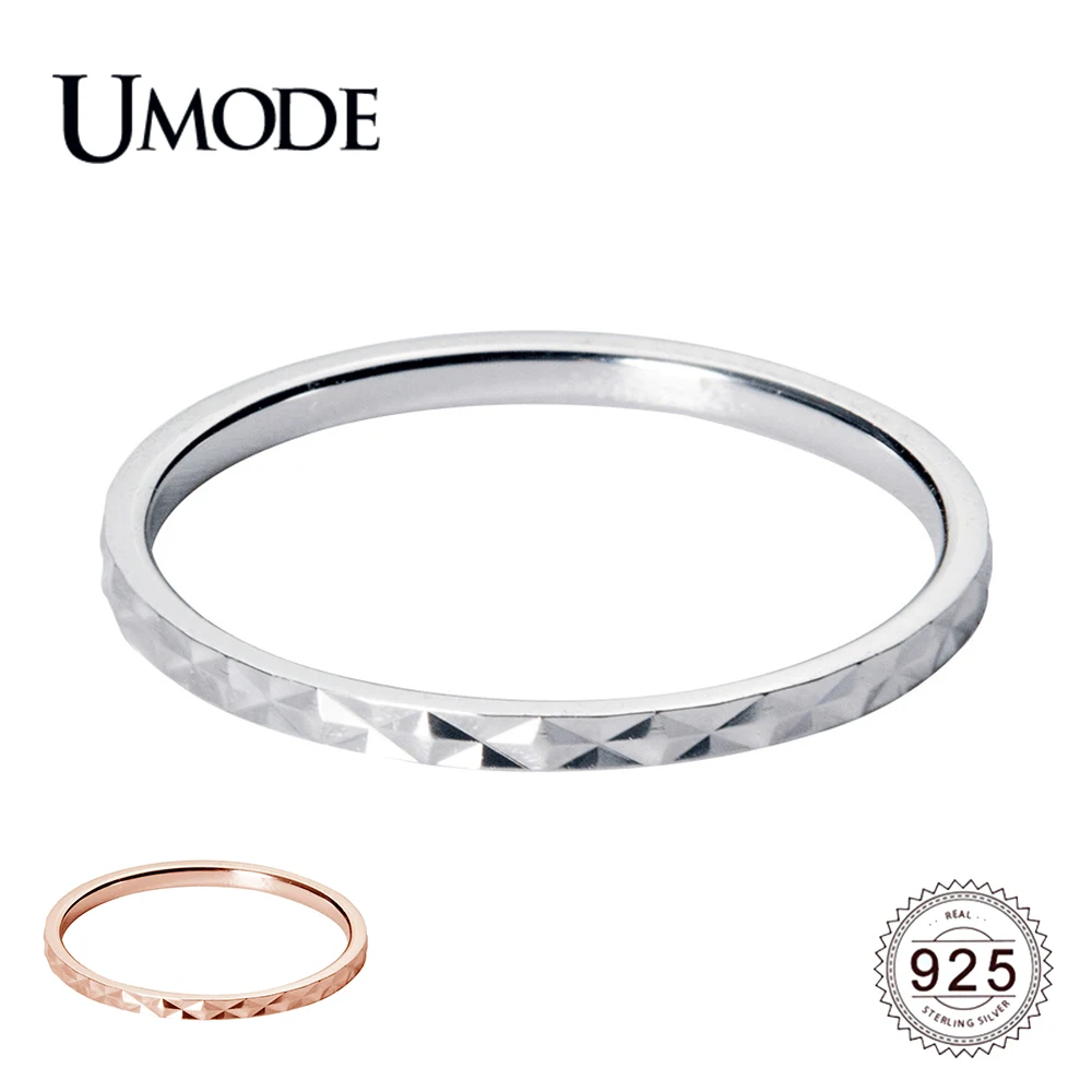 Женское кольцо из стерлингового серебра 925 пробы UMODE уникальное розового золота и