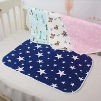 newborn diaper changing pad three layer composite fabric waterproof and breathable pure cotton washable baby diaper changing pad