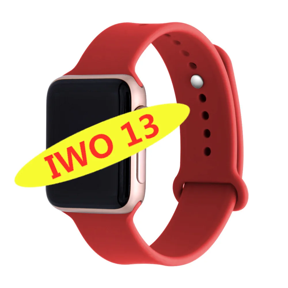 gold red IWO 13 умные часы серии 5 1:1 44 мм Ip68 Водонепроницаемые для apple iPhone 11 MAX IOS Android smartwatch для женщин и мужчин PK IWO 10/11/12 - Цвет: gold red