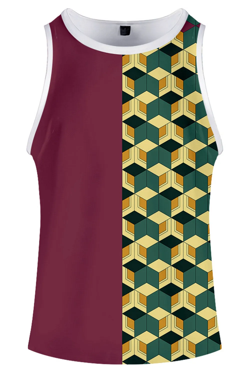 

Мужские майки для косплея: Kimetsu no Yaiba Tomioka Giyuu, летняя крутая безрукавка, Повседневная Уличная одежда