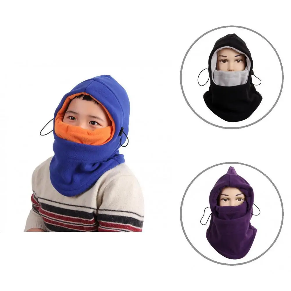 

Детский шарф От 3 до 12 лет Стильная шапка со шнурком на все лицо контрастная цветная ветрозащитная детская шапка