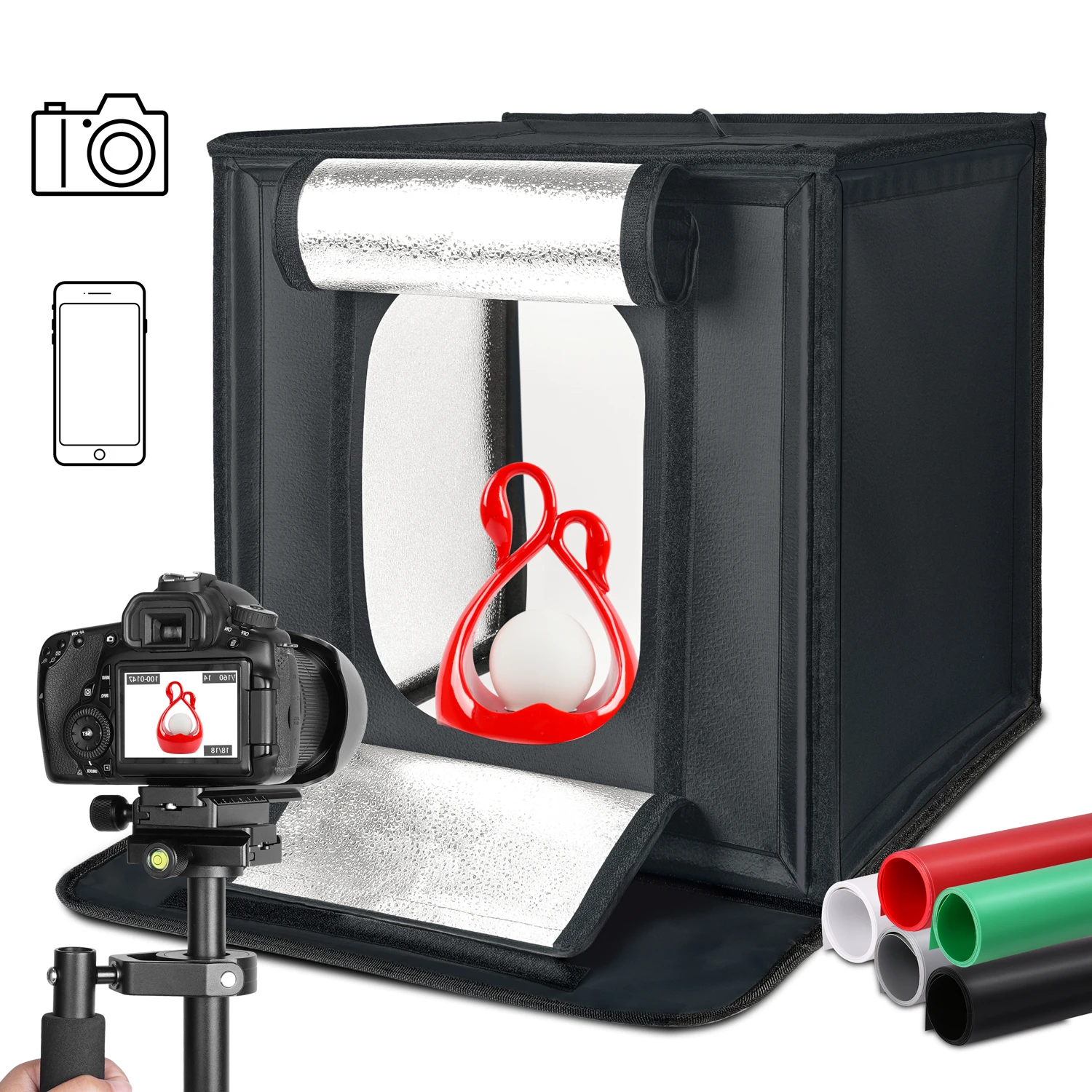 Портативная световая коробка для фотостудии профессиональная фотокамера с