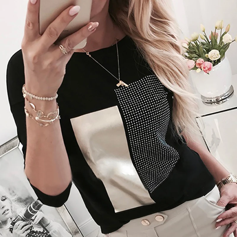 Women Sequins Lips Print Fashionable Sweatshirt Autumn Leopard Long Sleeve Beading Hoodie Lady O-neck Kawaii Sweatshirt Hoodies