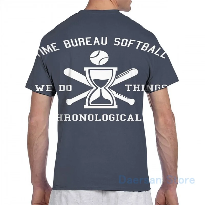 Время Бюро Софтбол Летучая мышь для мужчин футболка женщин со сплошным принтом